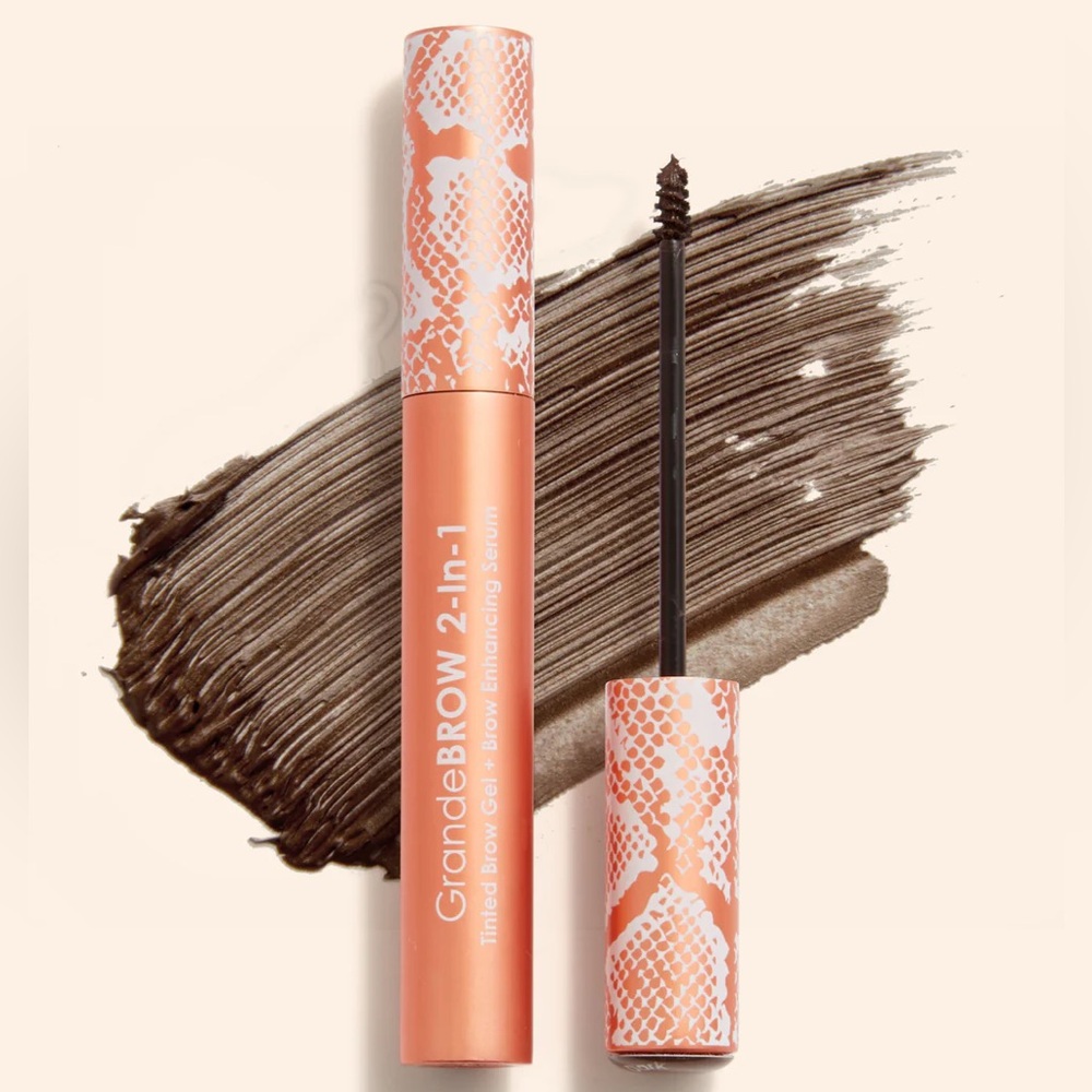 ✨Grande Cosmetics Dark Brow 2-in-1 Tinted Gel & Enhancing Serum- cool tone brown